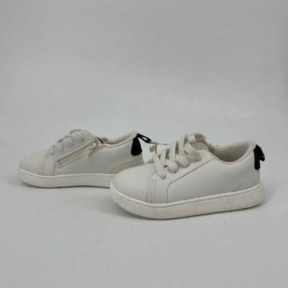 Zara White Synthetic Girls' Sneakers | Size 9.5T